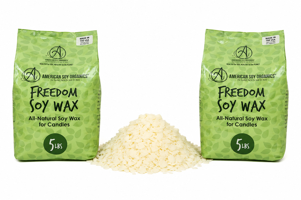 Lot of 2 American Soy Organics Freedom Soy Wax 5 lb Bags Total 10 lbs Candle Kit